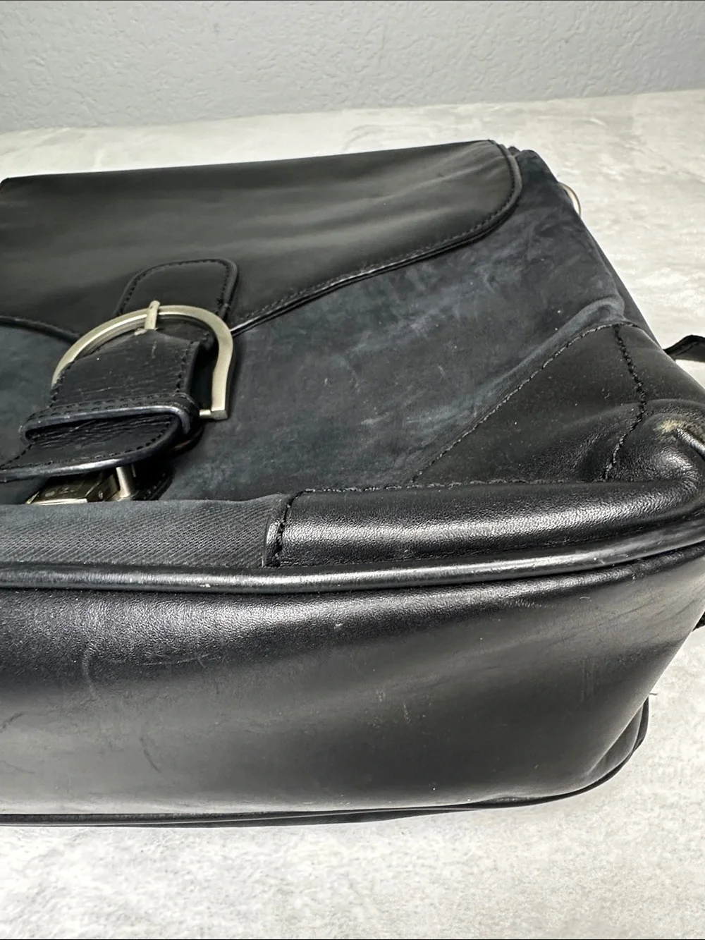 Bellini Men's Messenger Backpack Briefcase Laptop BagLeather & Nylon Design